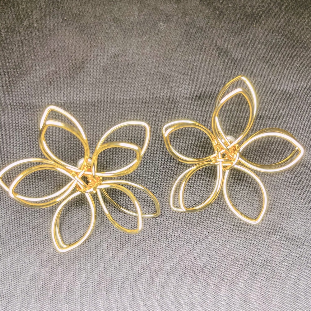 Neiman Marcus Brand Button Earrings